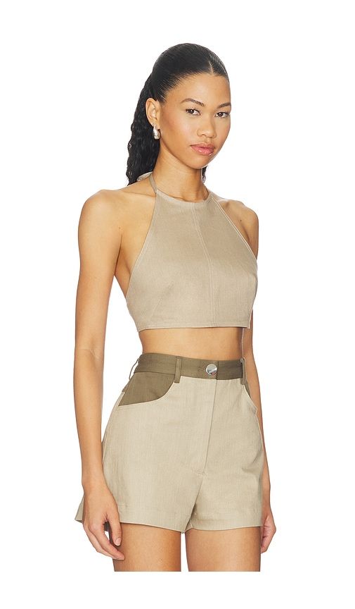 Tie Halter Crop Top in . - size L (also in M, S) - MATTHEW BRUCH - Modalova