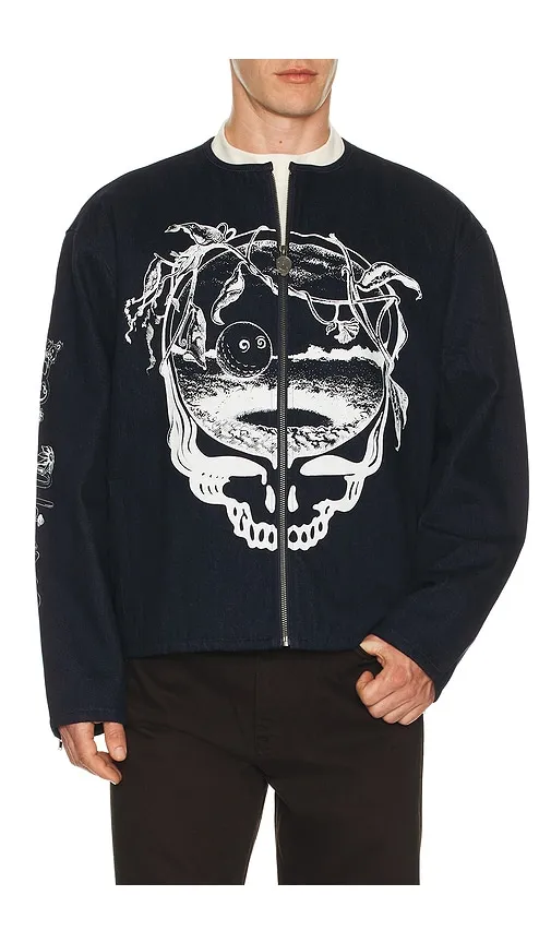 X Grateful Dead Moto Jacket in Blue. - size L (also in M) - Malbon - Modalova