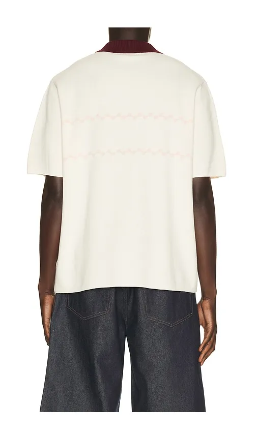 Benny Sweater Polo in White. - size L (also in M, S, XL/1X) - Malbon - Modalova