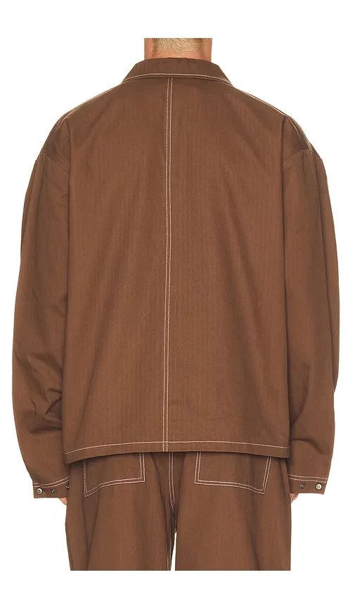 Station Shirt in Brown. - size L (also in M, S, XL/1X) - Malbon - Modalova
