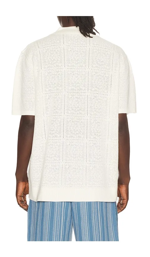 Resort Crochet Polo in White. - size M (also in XL/1X) - Malbon - Modalova