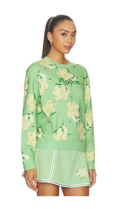 X Markarian Adeline Crewneck Sweatshirt in Green. - size L (also in M, S, XL, XS) - Malbon - Modalova