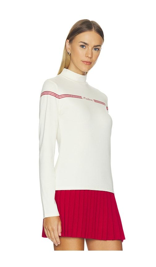 Sierra Mockneck Top in Cream. - size L (also in M, S, XS) - Malbon - Modalova