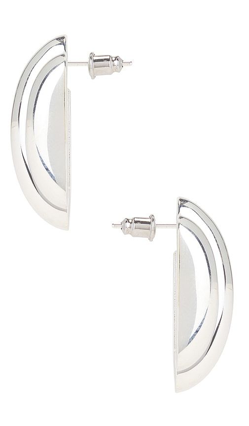 Les Tubes Earrings in Metallic Silver - MEGA - Modalova