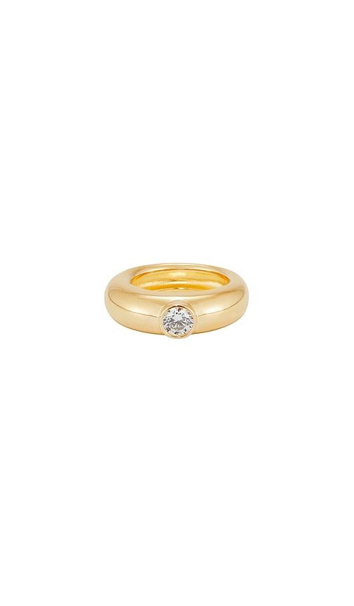 Zirconia Stacking Donut Ring in Metallic Gold. - size 5 (also in 6, 7, 8) - MEGA - Modalova