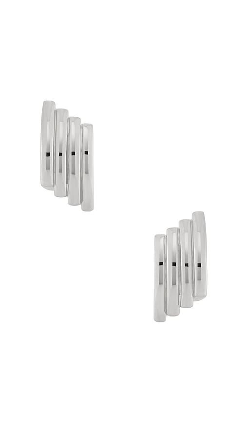 Line Dance Earrings in Metallic Silver - MEGA - Modalova