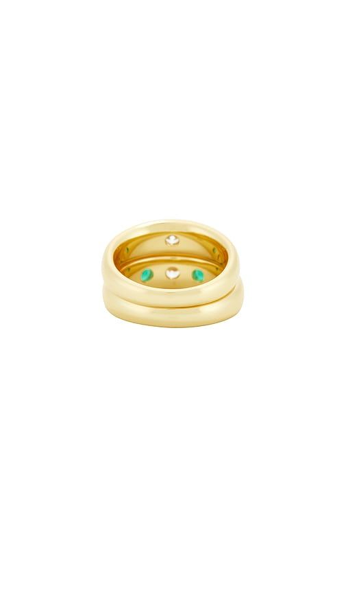 Emerald And Clear CZ Pinky Ring Set Of 2 in . Size 3. Also in 3.5, 4 - MEGA - Modalova