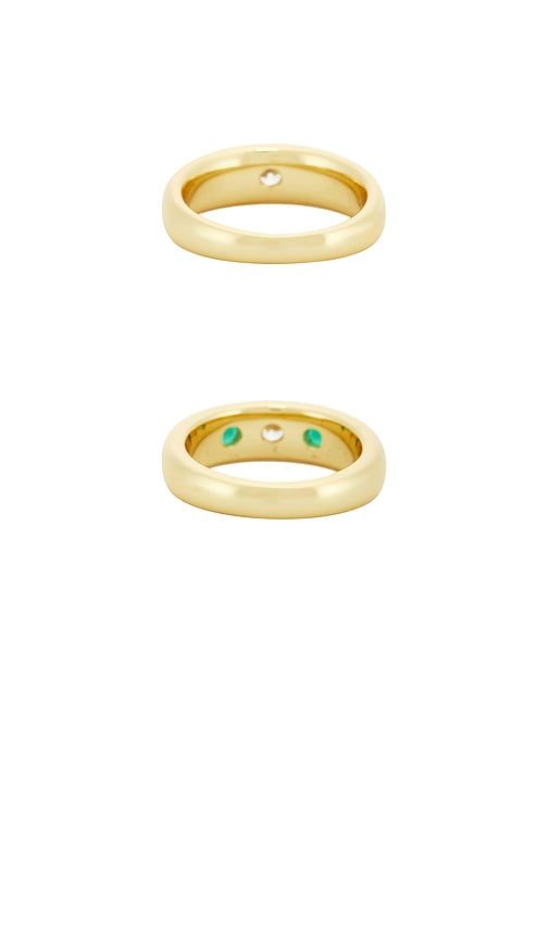 Emerald And Clear CZ Pinky Ring Set Of 2 in . Size 3. Also in 3.5, 4 - MEGA - Modalova