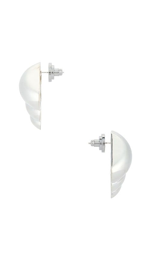 Croissant Earrings in Metallic Silver - MEGA - Modalova