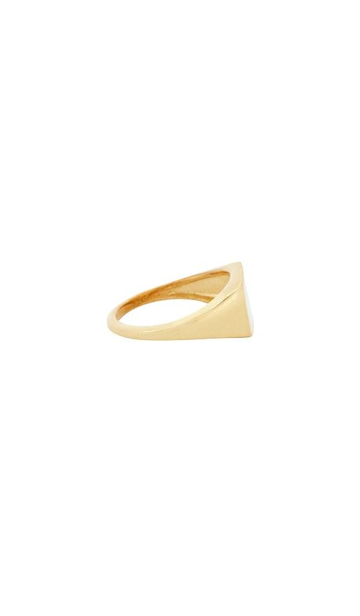 Signet Pinky Ring in Metallic Gold. - size 3 (also in 4) - MEGA - Modalova