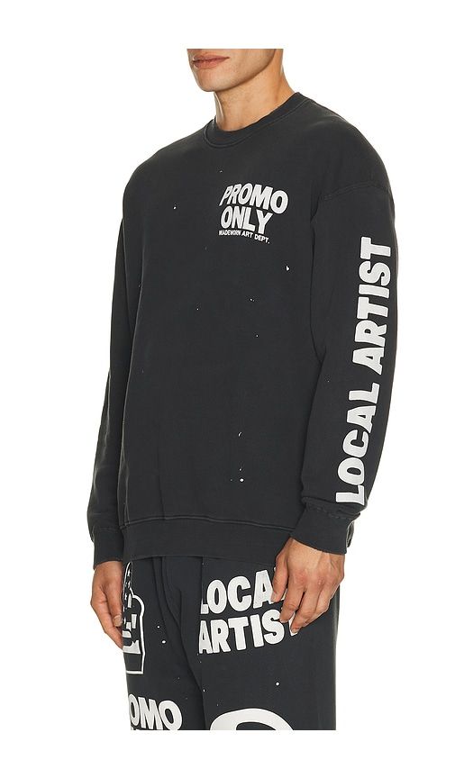 Promo Classic Crew Sweatshirt in Black. - size L (also in M, XL/1X) - Madeworn - Modalova