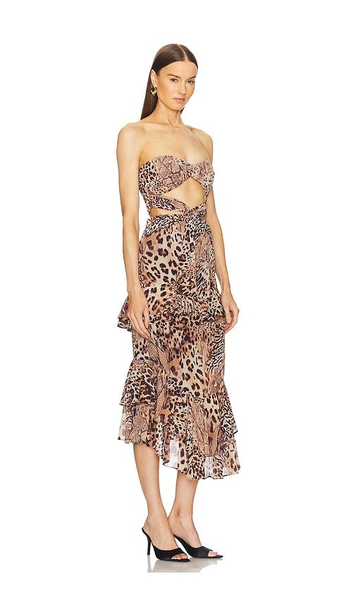 X REVOLVE Natalia Midi Dress in Brown. - size M (also in XL) - Michael Costello - Modalova