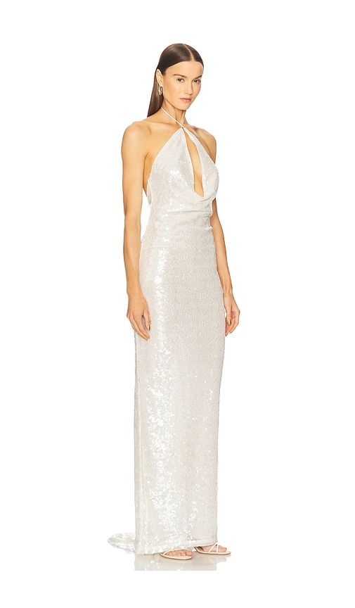 X REVOLVE Lucie Gown in Metallic Neutral. - size M (also in S, XL) - Michael Costello - Modalova