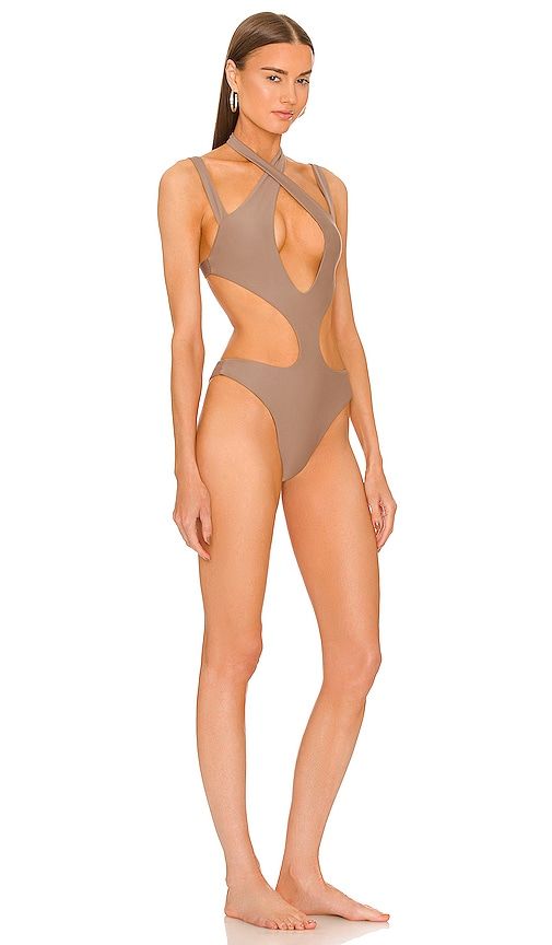 X REVOLVE Kaya One Piece in Taupe. - size XL (also in L) - Michael Costello - Modalova