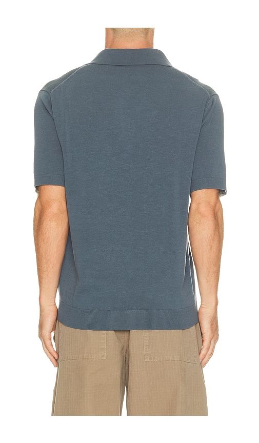 Johnny Collar Knitted Polo in Blue. - size L (also in M, S, XL/1X) - Madewell - Modalova