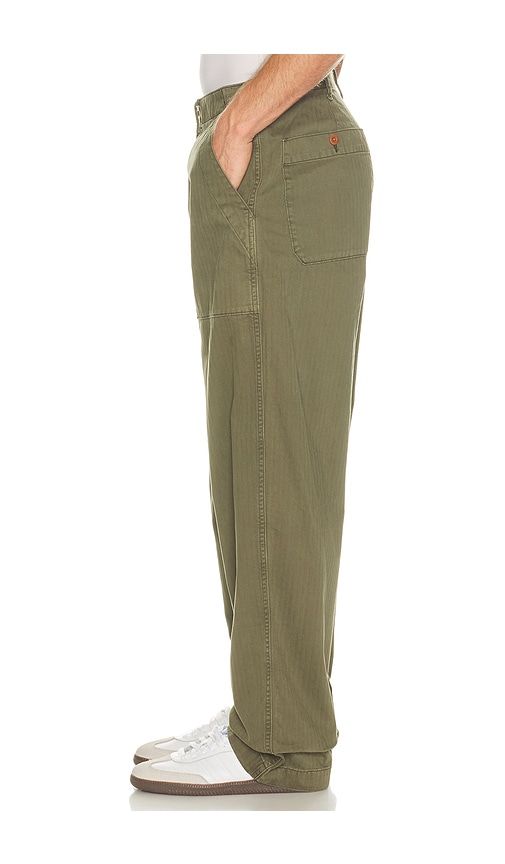 Herringbone Fatigue Pant in Green. - size 32x32 (also in 33x32, 34x32, 36x32) - Madewell - Modalova