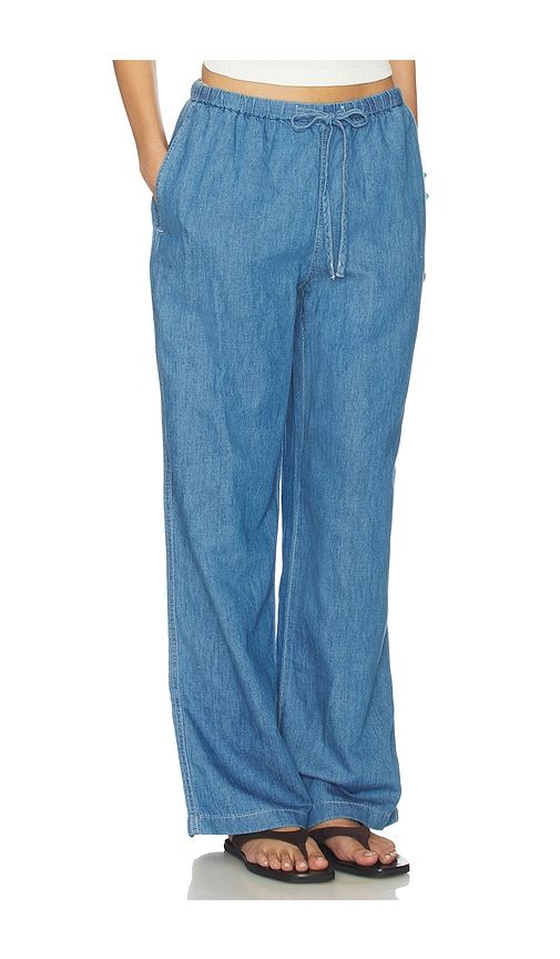 Pull On Tie Waist Pant in Blue. - size M (also in S, XS, XXS) - Madewell - Modalova