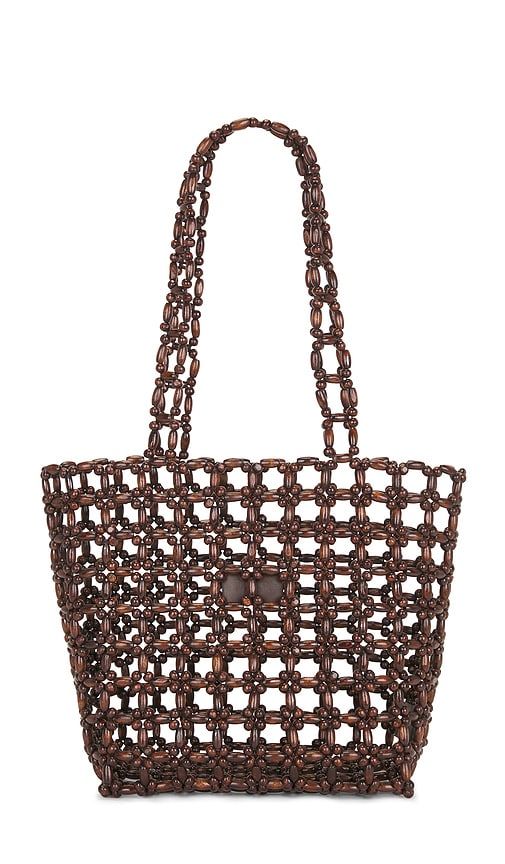 Wood Bead Tote Bag in Brown - Madewell - Modalova