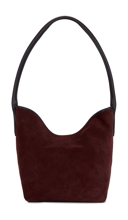 Suede Port Lid Shoulder Bag in Burgundy - Madewell - Modalova