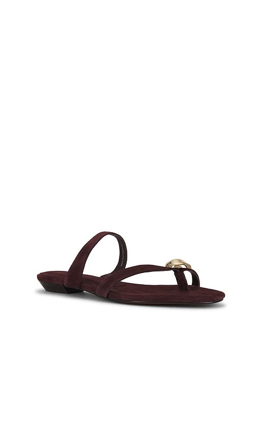 Mila Organic Hardware Thong Sandal in Chocolate. - size 7 (also in 7.5) - Madewell - Modalova