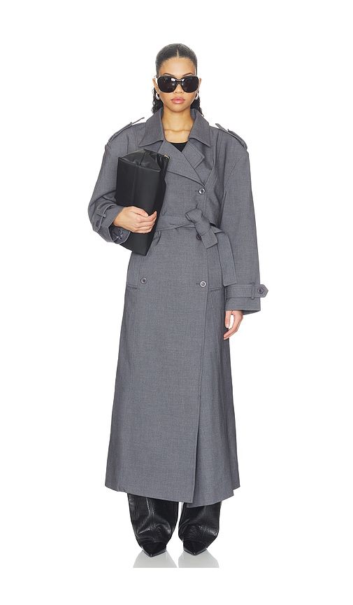 Brooklyn Long Trench Coat in Grey. - size M (also in S, XS) - Mother of All - Modalova