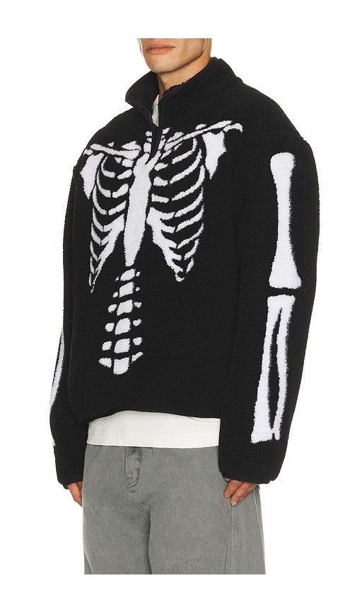Skeletal Quarter Zip Sherpa Pullover in . - size L (also in M, S, XL/1X) - Market - Modalova