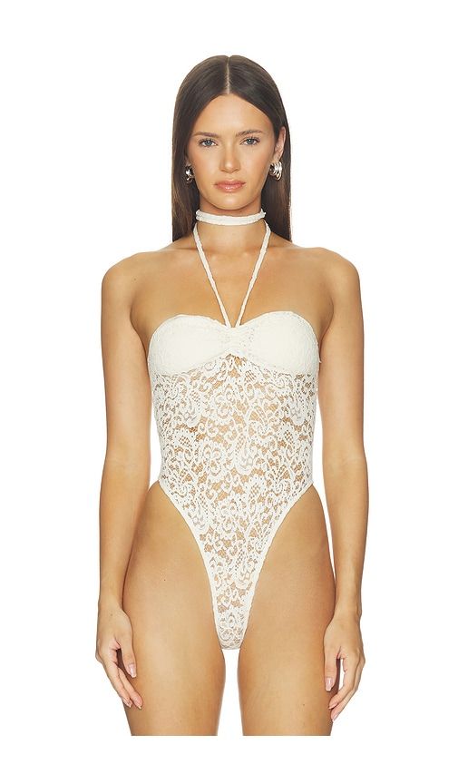 Lace Halter Neck Bodysuit in . - size 34/2 (also in 36/4, 38/6, 40/8, 42/10) - Markgong - Modalova