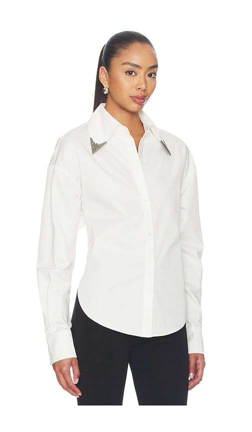 Tie-back Shirt With Metallic Pointed Collar in . - size 34/2 (also in 36/4, 38/6, 40/8, 42/10) - Markgong - Modalova