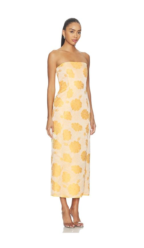 Floral Strapless Midi Dress in . - size S (also in XS) - Milkwhite - Modalova