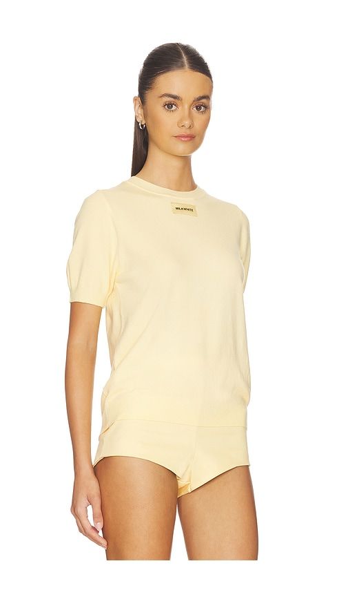 Short Sleeve Sweater in Yellow - Milkwhite - Modalova