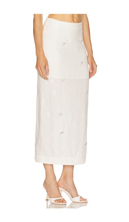 X REVOLVE Midi Skirt With Mini Strass Bows in . - size L (also in M, XS) - Milkwhite - Modalova