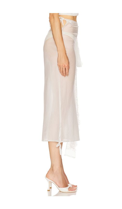 X REVOLVE Midi Skirt With Lace Details in . - size L (also in M, XS) - Milkwhite - Modalova