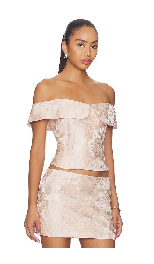 Brocade Corset Top in . - size L (also in M, S, XS) - Milkwhite - Modalova
