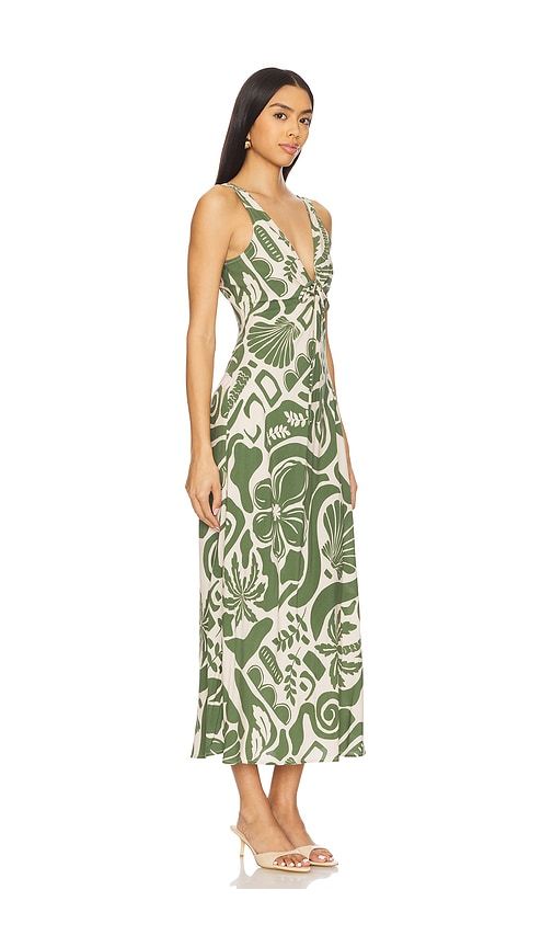 Amos Keyhole Midi Dress in Green. - size M (also in XS) - MINKPINK - Modalova