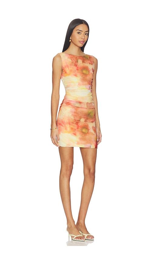 Aria Mesh Mini Dress in Lemon,Orange. - size M (also in XL) - MINKPINK - Modalova
