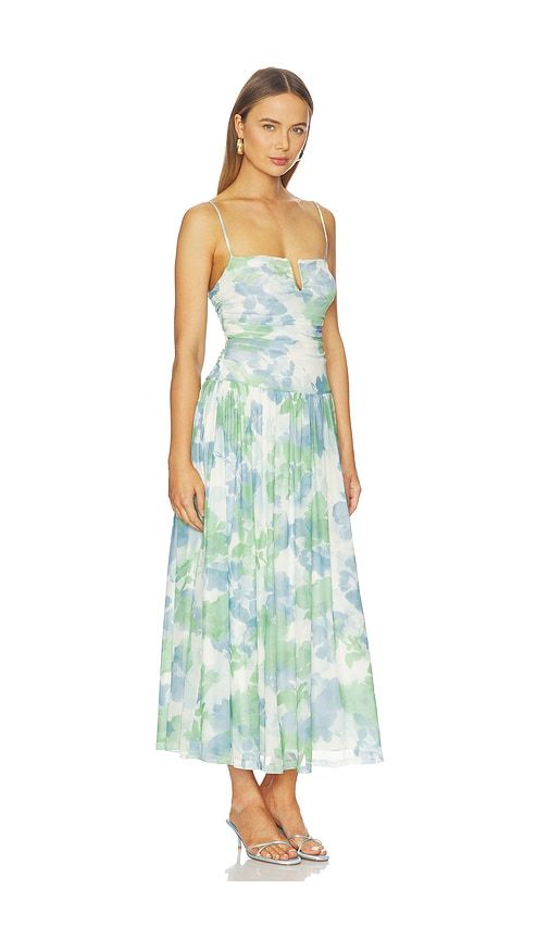 Carrie Mesh Maxi Dress in Green, Blue. - size L (also in M, S) - MINKPINK - Modalova