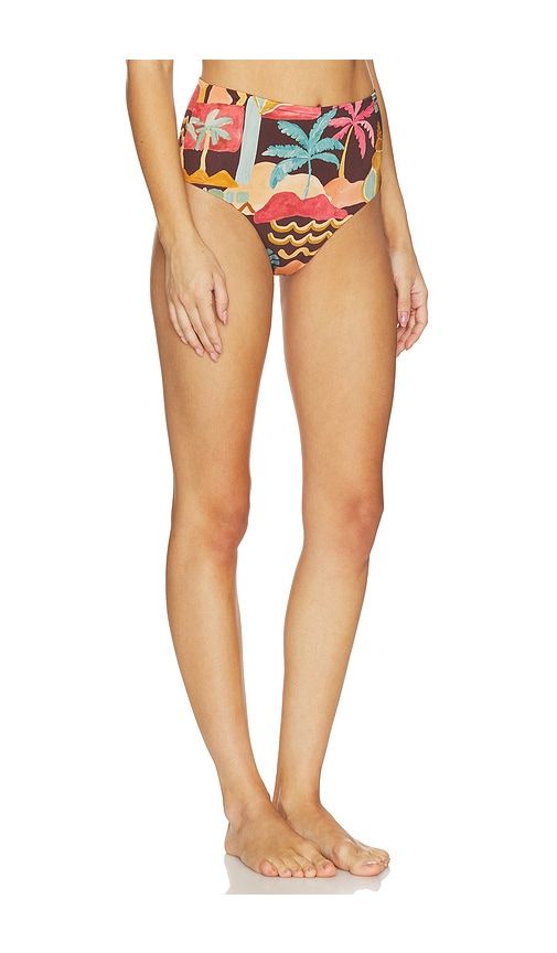 Isola High Waisted Bikini Bottom in Chocolate. - size M (also in S, XS) - MINKPINK - Modalova