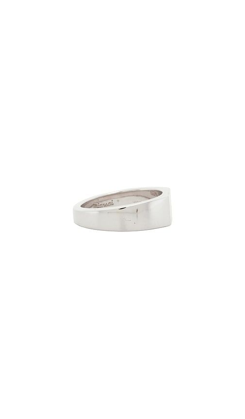 Geo Signet Ring With Diamond in Metallic Silver. - size 9 (also in 10, 11) - Miansai - Modalova