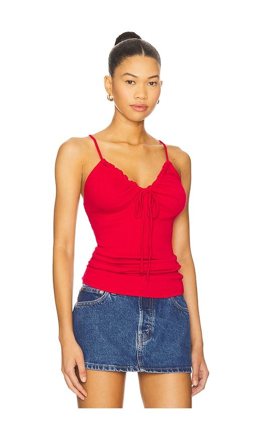 Malani Tie Tank Top in Red. - size L (also in S, XS) - Michael Stars - Modalova