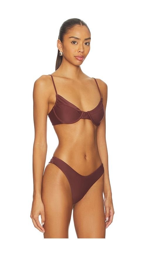 Nava Bikini Top in Brown. - size M (also in S) - MIKOH - Modalova