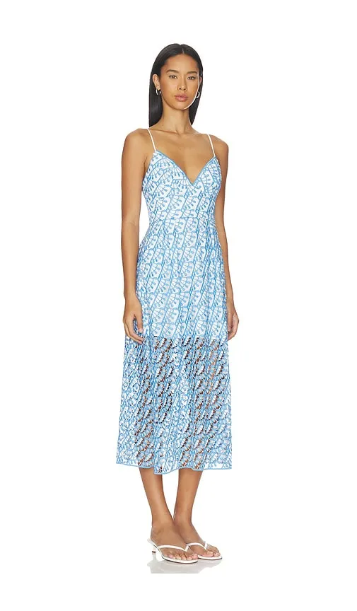 Hazel Embroidered Midi Dress in . - size 10 (also in 12, 2, 4, 6, 8) - MILLY - Modalova