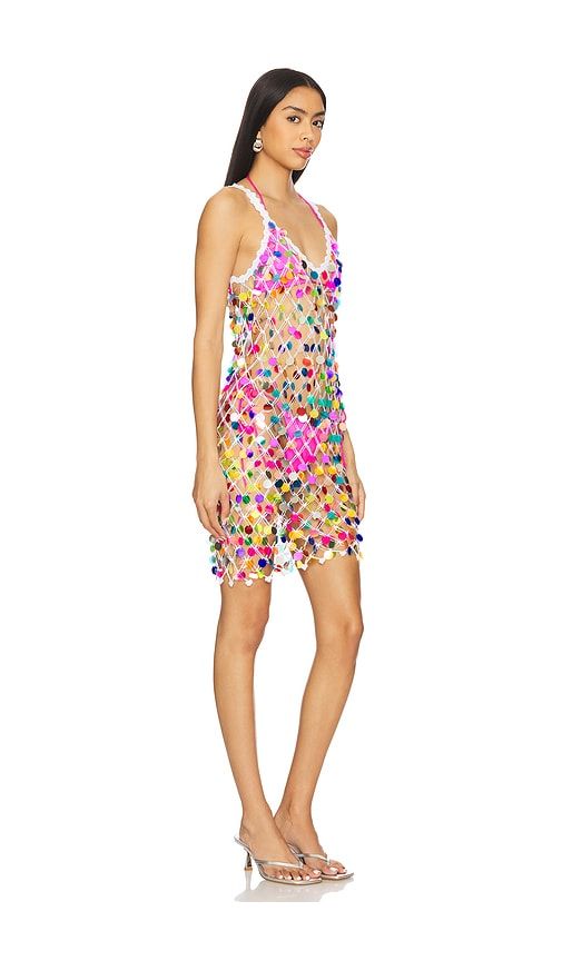 Sequin Crochet Mini Dress in White. - size M/L (also in XS/S) - MILLY - Modalova