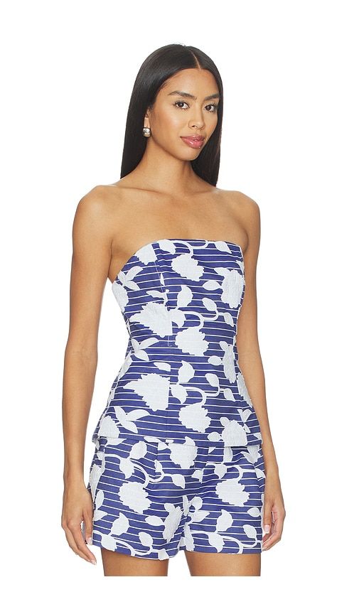 Adeline Floral Top in Navy,. - size M (also in P, S) - MILLY - Modalova
