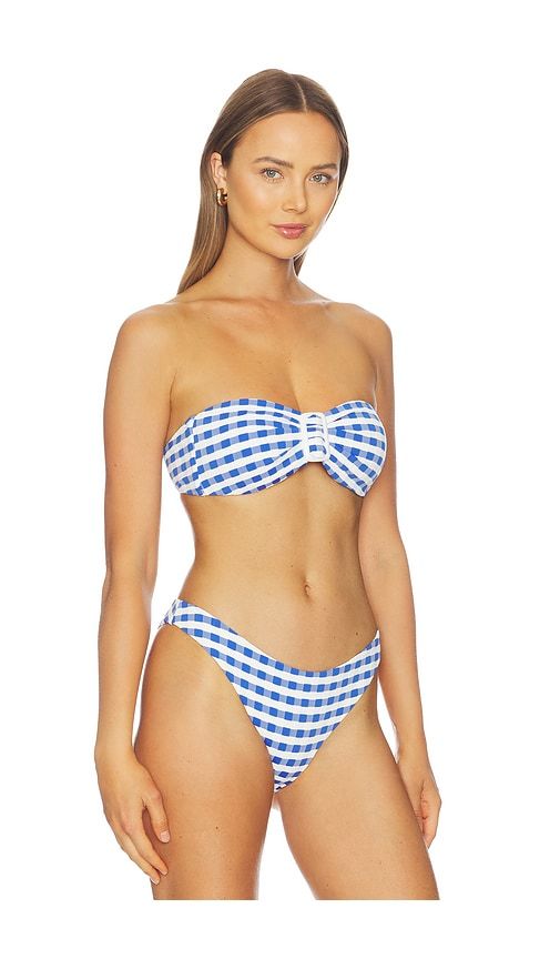 Margot Jacquard Cottage Bandeau Top in Royal. - size L (also in M, XS) - MILLY - Modalova