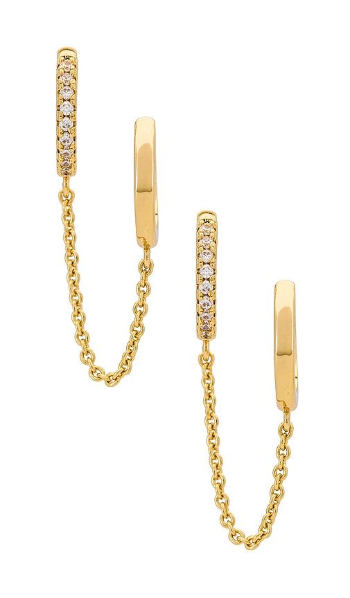 Elliot Double Hoop in Metallic - MIRANDA FRYE - Modalova