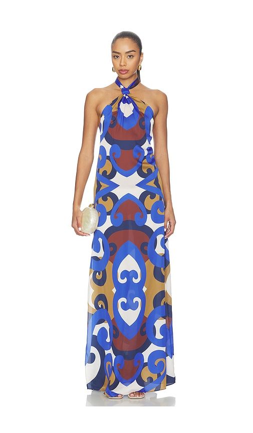 Kristen Maxi Dress in Blue. - size L (also in M, S, XL) - MISA Los Angeles - Modalova