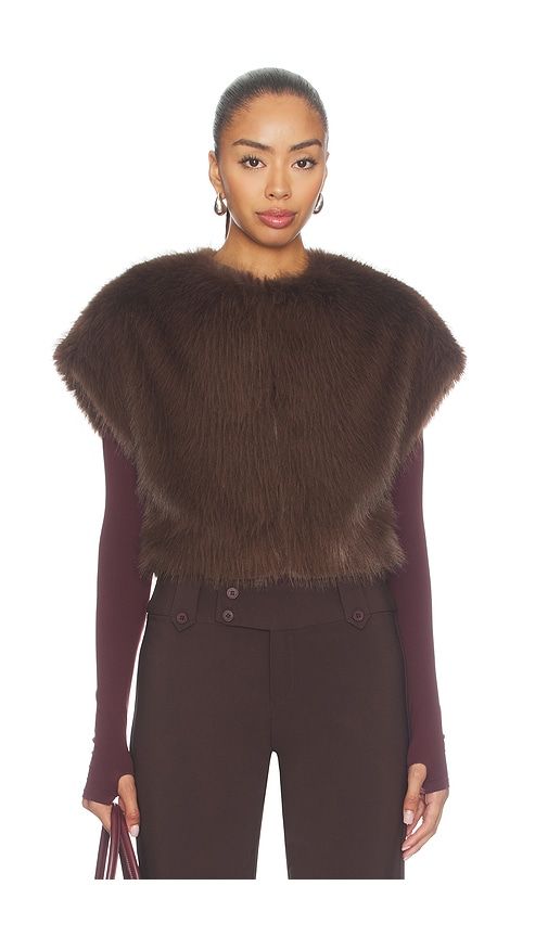 Kira Vest in Brown. - size L (also in M, S, XL, XS) - MISA Los Angeles - Modalova