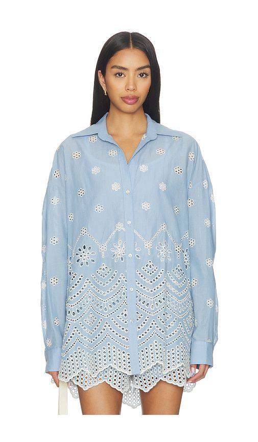 Nalin Top in Baby Blue. - size L (also in M, S, XL, XS) - MISA Los Angeles - Modalova