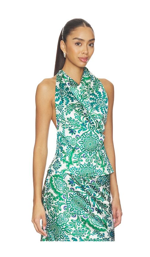 Fern Top in White,Green. - size M (also in S, XS) - MISA Los Angeles - Modalova