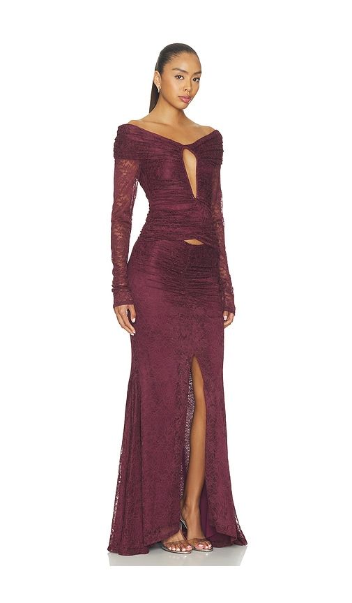 The Kali Ruffle Lace Dress in Purple. - size M (also in S) - MISHA - Modalova
